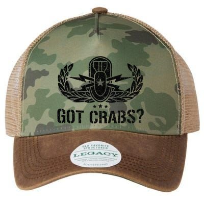 Funny Eod Tech Got Crabs Explosive Ordnance Disposal Legacy Tie Dye Trucker Hat