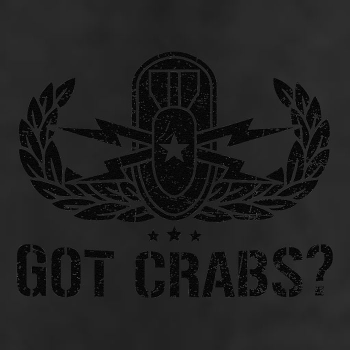 Funny Eod Tech Got Crabs Explosive Ordnance Disposal Crop Fleece Hoodie