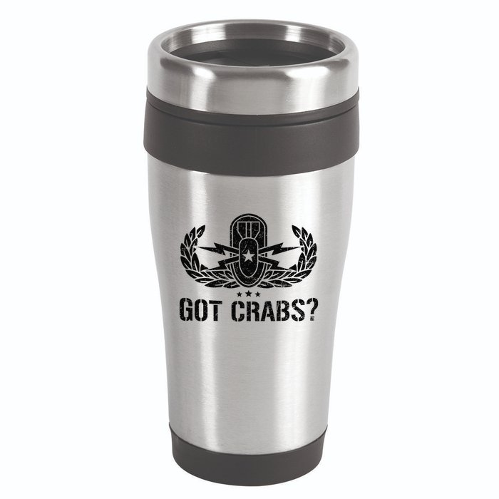 Funny Eod Tech Got Crabs Explosive Ordnance Disposal 16oz Travel Tumbler