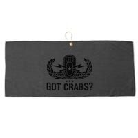 Funny Eod Tech Got Crabs Explosive Ordnance Disposal Large Microfiber Waffle Golf Towel