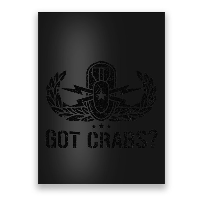 Funny Eod Tech Got Crabs Explosive Ordnance Disposal Poster
