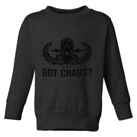 Funny Eod Tech Got Crabs Explosive Ordnance Disposal Toddler Sweatshirt