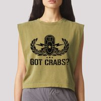Funny Eod Tech Got Crabs Explosive Ordnance Disposal Garment-Dyed Women's Muscle Tee