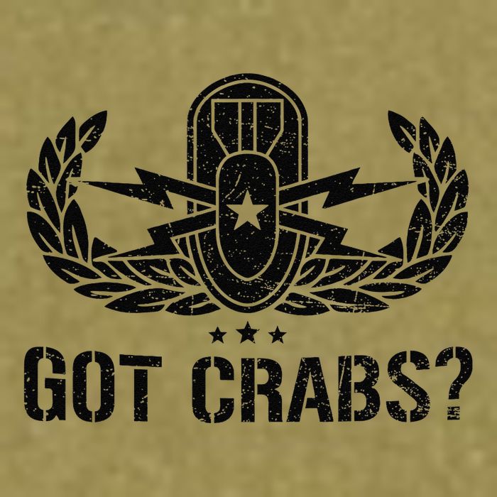 Funny Eod Tech Got Crabs Explosive Ordnance Disposal Garment-Dyed Women's Muscle Tee