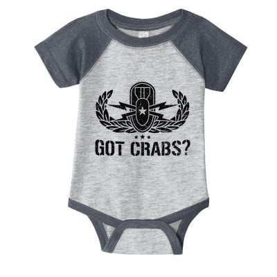 Funny Eod Tech Got Crabs Explosive Ordnance Disposal Infant Baby Jersey Bodysuit