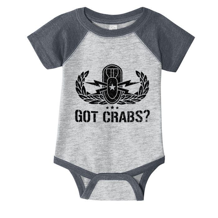 Funny Eod Tech Got Crabs Explosive Ordnance Disposal Infant Baby Jersey Bodysuit