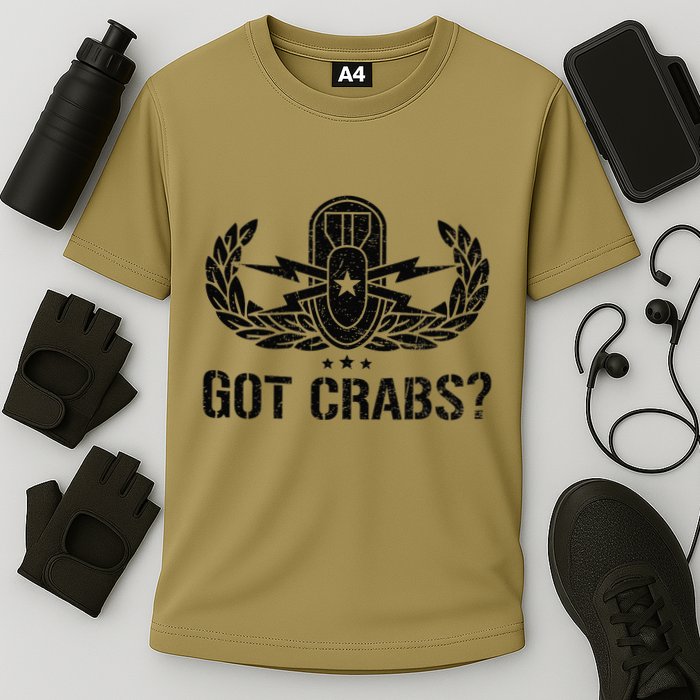 Funny Eod Tech Got Crabs Explosive Ordnance Disposal Performance Shirt