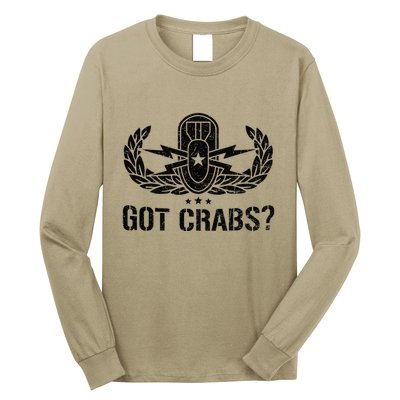 Funny Eod Tech Got Crabs Explosive Ordnance Disposal Long Sleeve Shirt