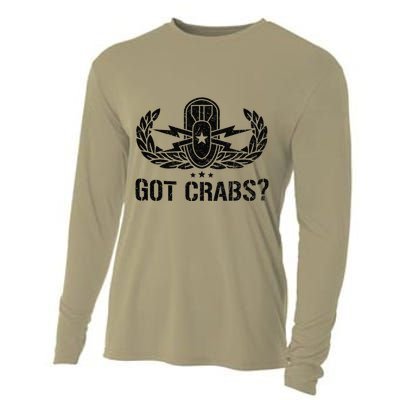Funny Eod Tech Got Crabs Explosive Ordnance Disposal Cooling Performance Long Sleeve Crew