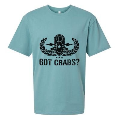 Funny Eod Tech Got Crabs Explosive Ordnance Disposal Sueded Cloud Jersey T-Shirt