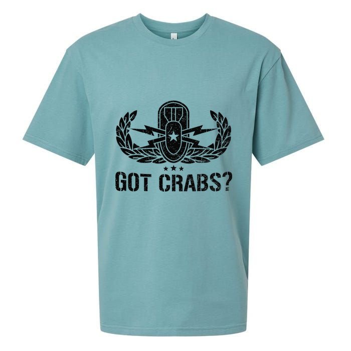 Funny Eod Tech Got Crabs Explosive Ordnance Disposal Sueded Cloud Jersey T-Shirt