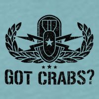 Funny Eod Tech Got Crabs Explosive Ordnance Disposal Sueded Cloud Jersey T-Shirt
