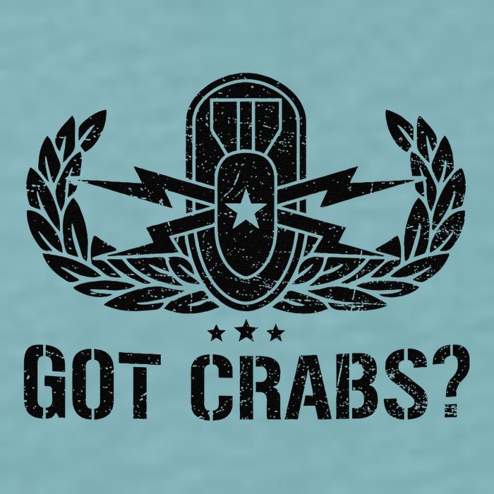 Funny Eod Tech Got Crabs Explosive Ordnance Disposal Sueded Cloud Jersey T-Shirt