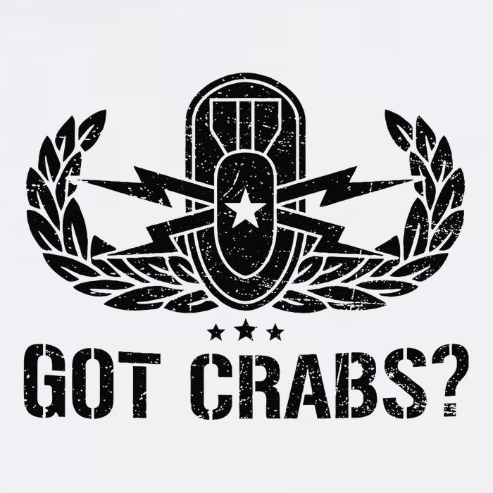 Funny Eod Tech Got Crabs Explosive Ordnance Disposal Garment-Dyed Sweatshirt
