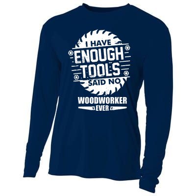 Funny Enough Tools Woodworking Kit Carpentry Sawblade Gift Cooling Performance Long Sleeve Crew