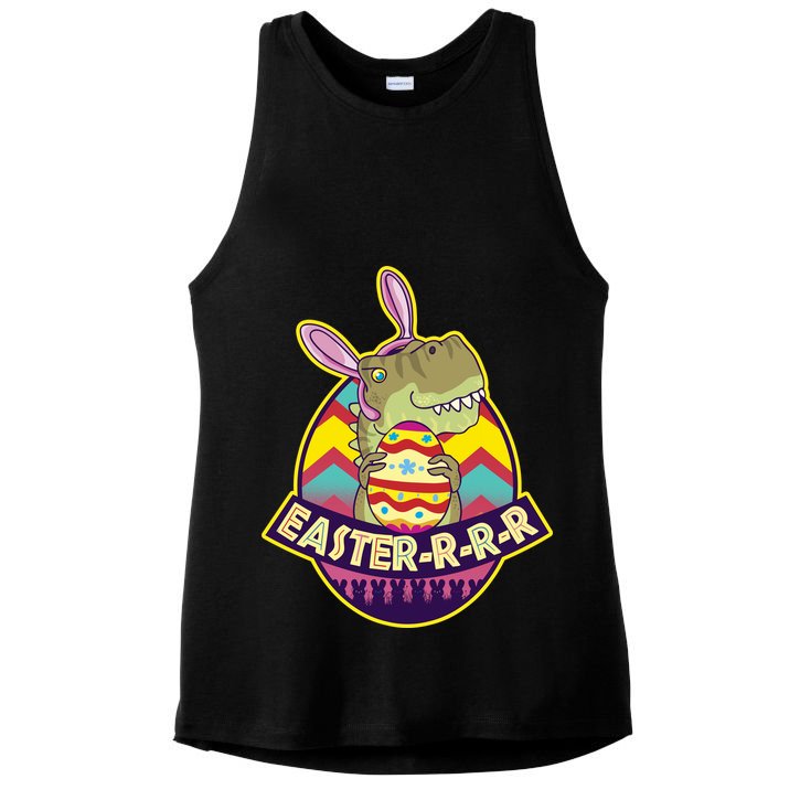 Funny EasterRRR TRex Dinosaur Ladies PosiCharge Tri-Blend Wicking Tank