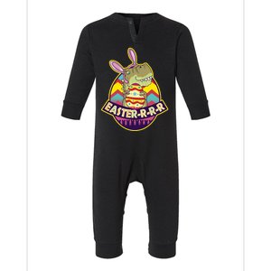 Funny EasterRRR TRex Dinosaur Infant Fleece One Piece