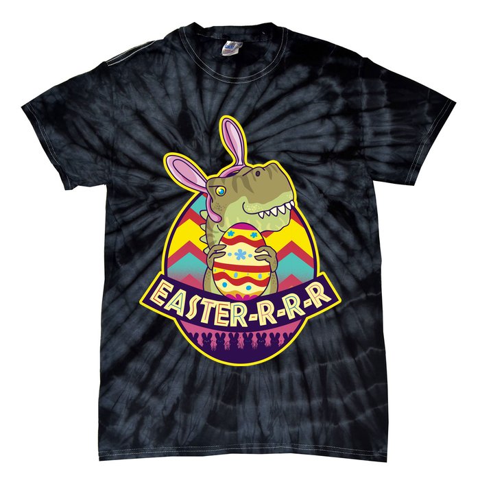 Funny EasterRRR TRex Dinosaur Tie-Dye T-Shirt