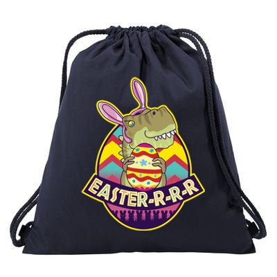 Funny EasterRRR TRex Dinosaur Drawstring Bag