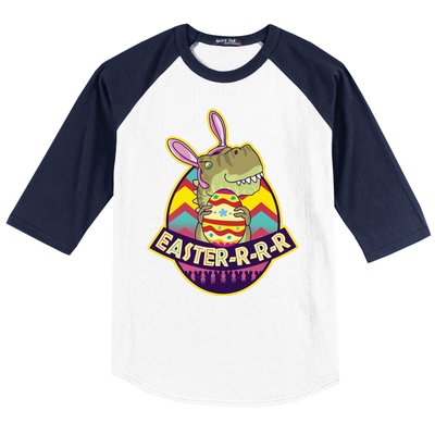 Funny EasterRRR TRex Dinosaur Baseball Sleeve Shirt