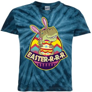 Funny EasterRRR TRex Dinosaur Kids Tie-Dye T-Shirt