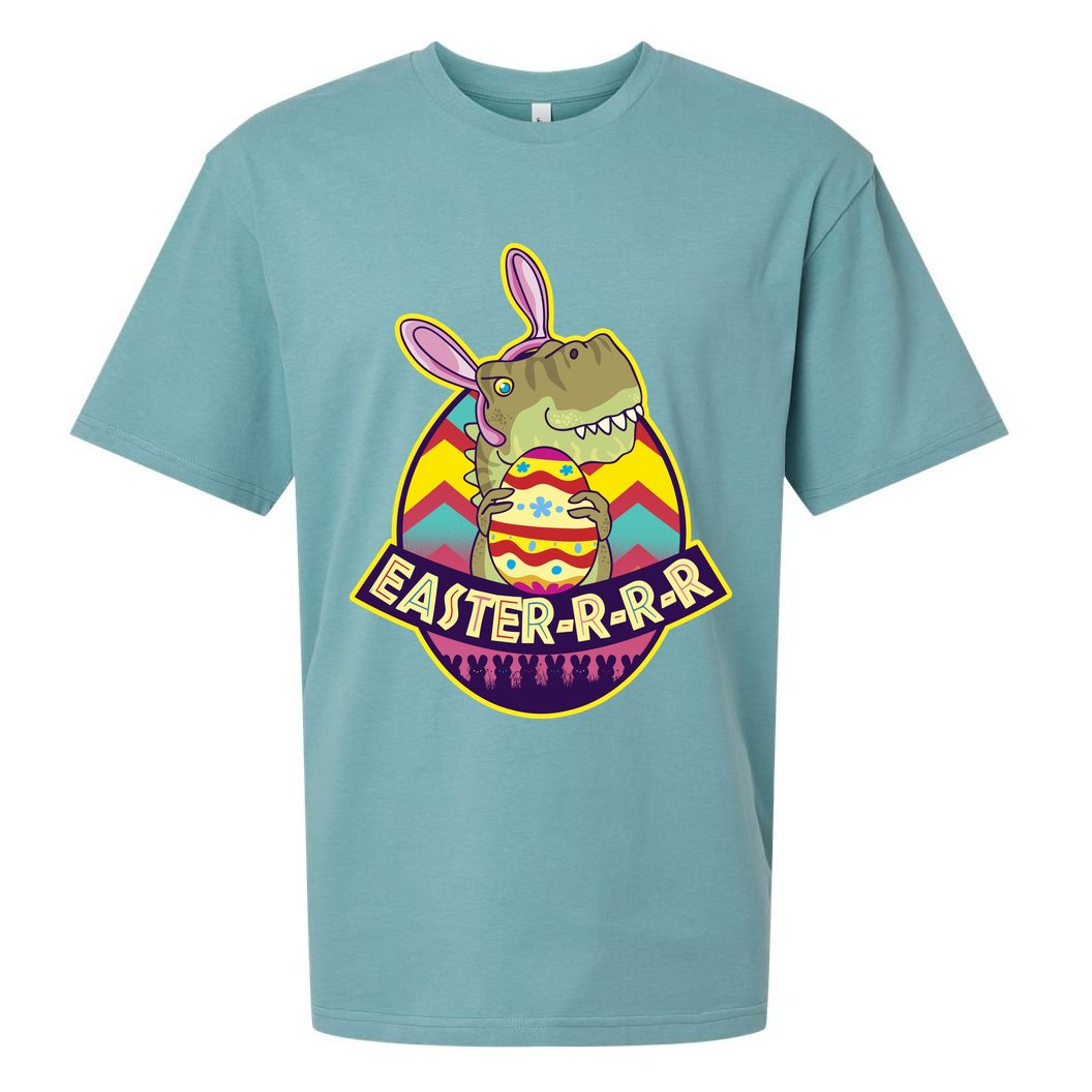 Funny EasterRRR TRex Dinosaur Sueded Cloud Jersey T-Shirt