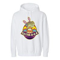 Funny EasterRRR TRex Dinosaur Garment-Dyed Fleece Hoodie