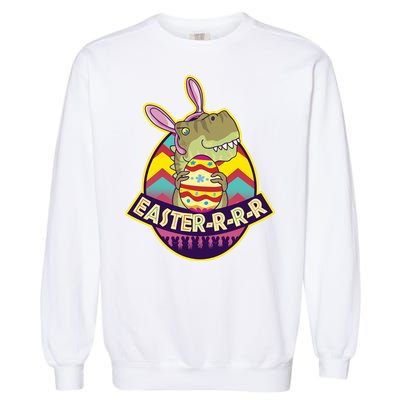 Funny EasterRRR TRex Dinosaur Garment-Dyed Sweatshirt