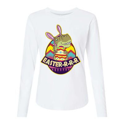 Funny EasterRRR TRex Dinosaur Womens Cotton Relaxed Long Sleeve T-Shirt