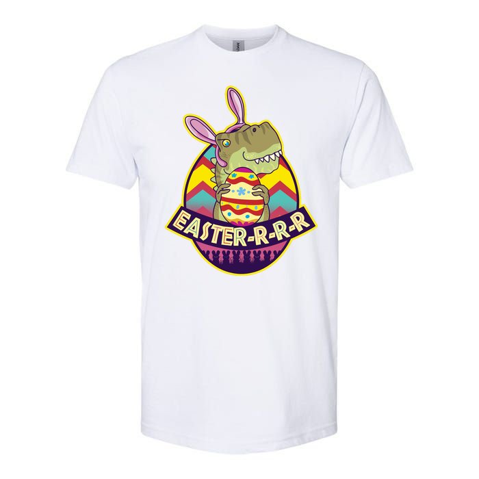 Funny EasterRRR TRex Dinosaur Softstyle CVC T-Shirt