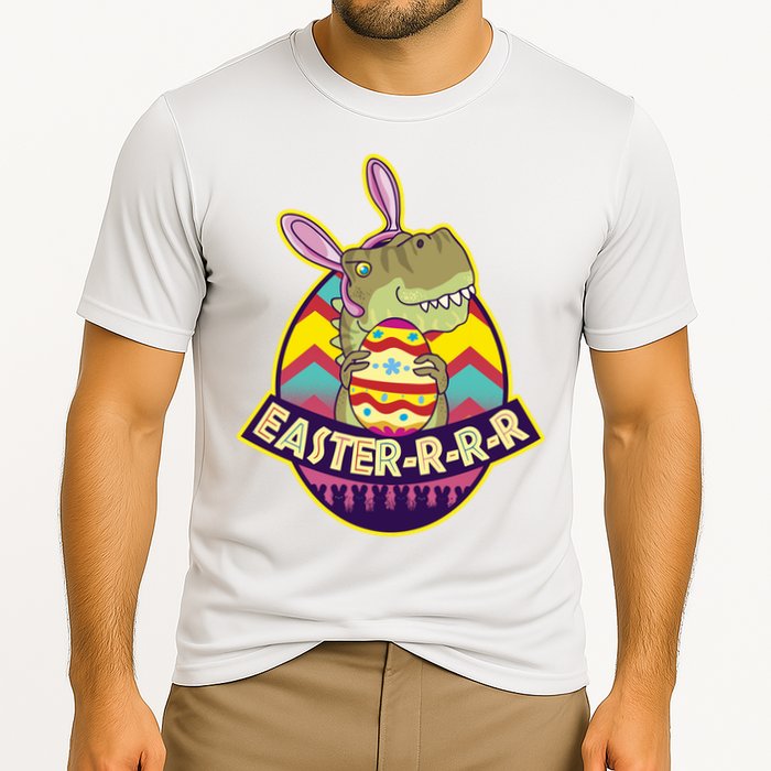 Funny EasterRRR TRex Dinosaur Cooling Performance Crew T-Shirt