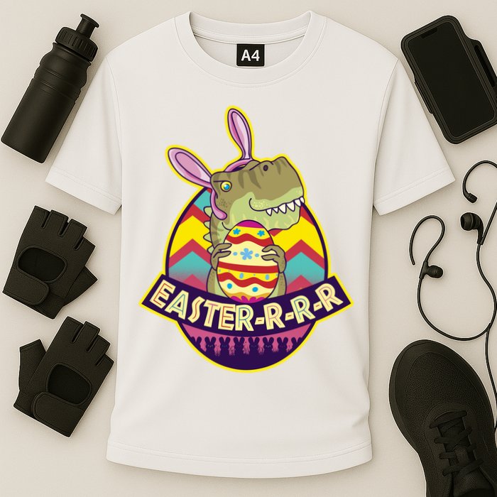 Funny EasterRRR TRex Dinosaur Cooling Performance Crew T-Shirt