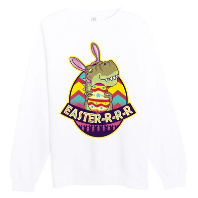 Funny EasterRRR TRex Dinosaur Premium Crewneck Sweatshirt