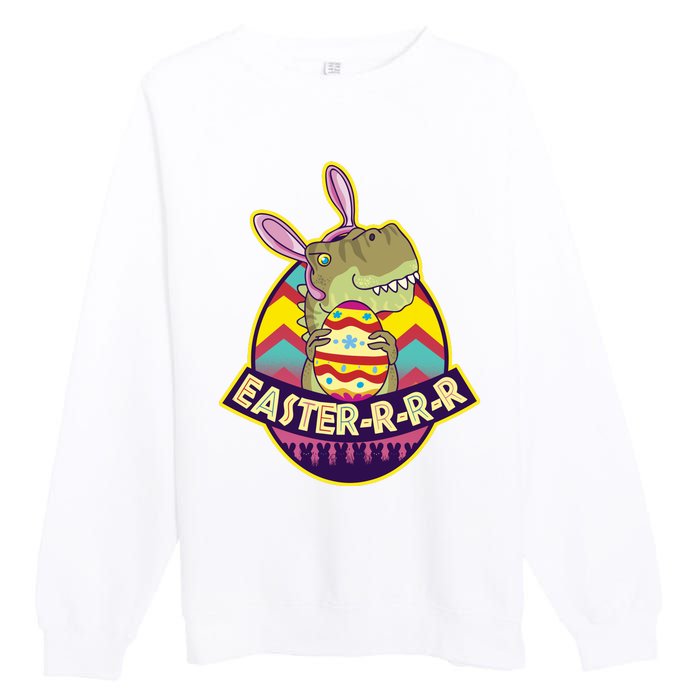 Funny EasterRRR TRex Dinosaur Premium Crewneck Sweatshirt