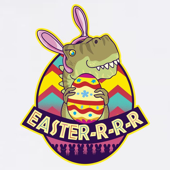 Funny EasterRRR TRex Dinosaur Magnet