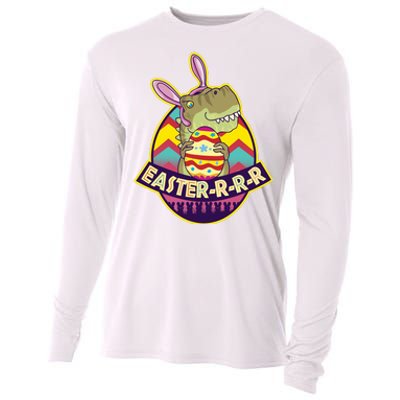 Funny EasterRRR TRex Dinosaur Cooling Performance Long Sleeve Crew