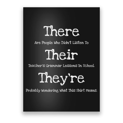Funny English Teacher Grammar Police Poster