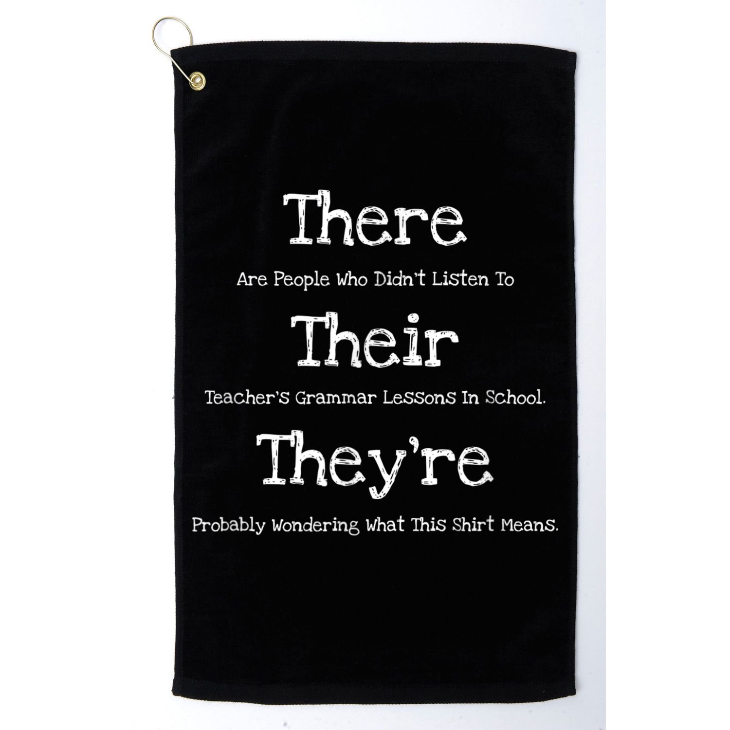 Funny English Teacher Grammar Police Golf Towel