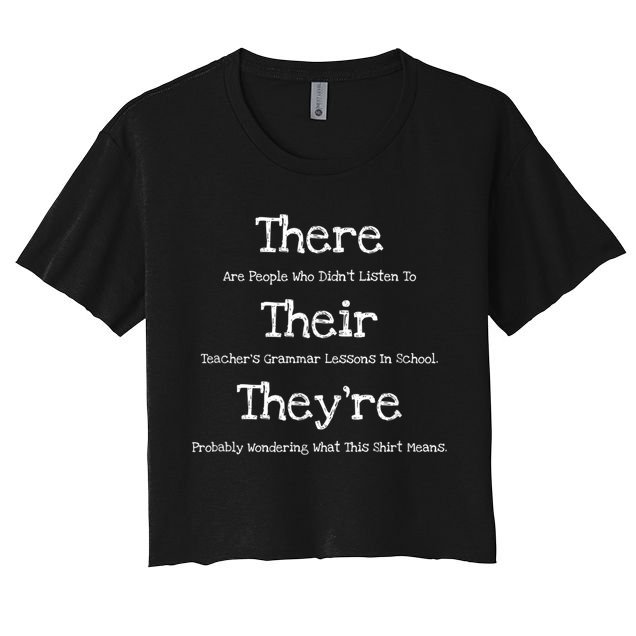 Funny English Teacher Grammar Police Crop Top