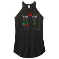 First Educate Then Celebrate Winter Break Christmas Teacher Women's Perfect Tri Rocker Tank