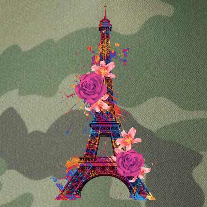 Floral Eiffel Tower Paris Legacy Tie Dye Trucker Hat