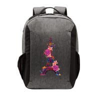 Floral Eiffel Tower Paris Vector Backpack