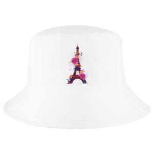 Floral Eiffel Tower Paris Cool Comfort Performance Bucket Hat