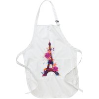 Floral Eiffel Tower Paris Apron