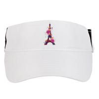 Floral Eiffel Tower Paris Adult Drive Performance Visor