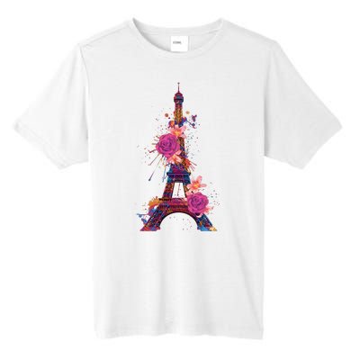 Floral Eiffel Tower Paris Tall Fusion ChromaSoft Performance T-Shirt