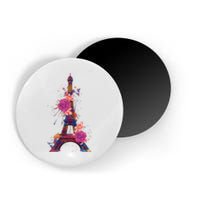 Floral Eiffel Tower Paris Magnet