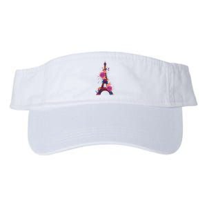 Floral Eiffel Tower Paris Valucap Bio-Washed Visor