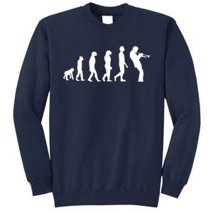 Funny Evolution Trumpet Player Music Band Musician Jazz Gift Tall Sweatshirt