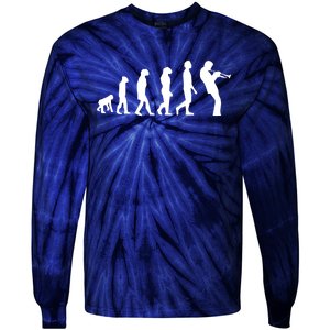 Funny Evolution Trumpet Player Music Band Musician Jazz Gift Tie-Dye Long Sleeve Shirt